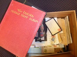 WORLD ACCUMULATION In Carton Incl. Club Book Remainders, Various On Leaves, British Empire In An Old Ideal Album, Britis - Other & Unclassified