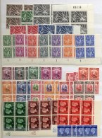 BRITISH COMMONWEALTH KGVI UM Blocks/pairs Etc. Incl. Some Plate Blocks, Various In A Stock Book. (490) ST.Cat. £72 - Other & Unclassified