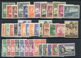 BRITISH COMMONWEALTH KGVI Defin Sets UM Incl. Antigua 1938-51 Set, SG.98/109, Cayman Islands 1938 Set, SG.115/126, Gold - Other & Unclassified