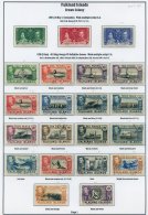 FALKLANDS ISLANDS 1937-52 VFU Collection Virtually Complete (missing SG.161c), F.I.D Complete Incl. Thick & Thin Map - Otros & Sin Clasificación