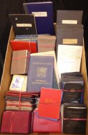 EPHEMERA/REVENUES Etc. 1900-60's Accumulation Passports (approx 230), Union & Party Dues, Cards/passbooks, Identity - Cinderellas