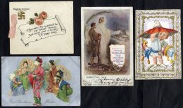 CHRISTMAS Attractive Collection Written Up On Leaves, Mainly Early PPC's With A Wide Variety Of Designs, Also A Few Earl - Other & Unclassified