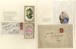 VALENTINES 1850's-1980's Collection Of Envelopes, Cards, Telegrams Etc. Super Lot Of Attractive Material From GB & U - Other & Unclassified