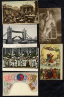 OLD ALBUM Of Cards Incl. Views Of Lisburn, Views Of Brighton, Gladys Cooper (3), Weymouth Harbour, Various London, N.E E - Ohne Zuordnung