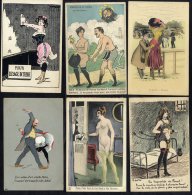 COMIC, LOVE & ROMANCE Collection Of Cards In An Old Album With British & French Types, Seaside Humour, Mainly Co - Ohne Zuordnung