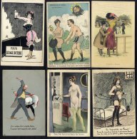 COMIC, LOVE & ROMANCE Collection Of Cards In An Old Album With British & French Types, Seaside Humour, Mainly Co - Unclassified