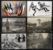 MILITARY Mixed Lot Of Cards Incl. Propaganda, Patriotic, London By Night, Night Scene On British Front, Lord Kitchener, - Ohne Zuordnung