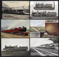 RAILWAYS Collection Of Cards In A Modern Album, Mostly Locomotives Incl. Several L & N.W.R Locomotives, Oilette Type - Ohne Zuordnung