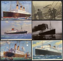 SHIPPING (49) With Many Of Mauretania Incl. HMS Swift Passing Mauretania (RP), S.S Etruria, S.S George Washington, RMS A - Ohne Zuordnung