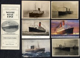 SHIPPING Collection Of Cards Incl. White Star Line, The Olympic, Georgic, Laurentic, Celtic, Runic, Adriatic, Homeric, B - Ohne Zuordnung