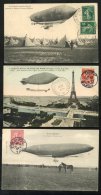 1909-11 PPC Of French Airships In Flight Incl. Ville De Nancy, Capitaine Marchal, Clement Bayard, Republique, Lebaudy Et - Sonstige & Ohne Zuordnung