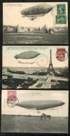 1909-11 PPC Of French Airships In Flight Incl. Ville De Nancy, Capitaine Marchal, Clement Bayard, Republique, Lebaudy Et - Otros & Sin Clasificación