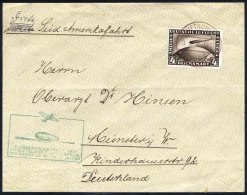 1931 First South America Flight Cover, Franked 4m Zeppelin (Mi.424Y), Tied With Pinky-brown Luftschiff - Graf Zeppelin C - Sonstige & Ohne Zuordnung