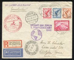 1932 First South America Flight Reg Cover From Shonebeck To Brazil Via Berlin Connecting Flight To Friedrichshafen With - Sonstige & Ohne Zuordnung