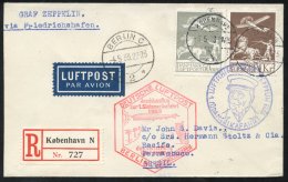 1933 First South America Flight (No 294), Danish Acceptance, Reg Cover From Copenhagen To Berlin Flown Connecting Flight - Sonstige & Ohne Zuordnung