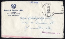 1955 January Unknown Military Crash Probably Near Washington DC Cover USS 'LATIMMER' - Lancaster, Penn Bears S/line Cras - Sonstige & Ohne Zuordnung