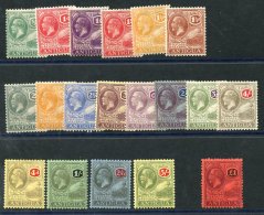 1921-29 MCCA Vals To £1 M (excl. 3d & 2s), From SG.55/61, Also MSCA (14) To 4s (set Excl. 2/6d & 1s Vals), - Other & Unclassified