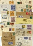 1921-29 Selection Of Envelopes (17) All Registered, Mostly To The UK Or USA Incl. 1924 To California With ½d, 190 - Sonstige & Ohne Zuordnung