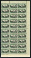 1938-53 1d Black & Green, UM Marginal Block Of Thirty (right Side ½ Sheet), Usual Gum Toning (4 Stamps With T - Sonstige & Ohne Zuordnung