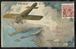 1919 Aug 6th Harry Butler Flight Adelaide - Minlaton Official Card With Scarce 'Progressive Farmers' Message From H. V. - Autres & Non Classés