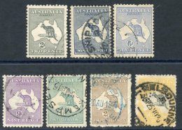 1915 Roos Set To 2s, Good To FU (6d Has Pulled Perf At Top), SG.24/29. OFFICIALS 1915 5s Grey & Yellow Punctured OS - Sonstige & Ohne Zuordnung