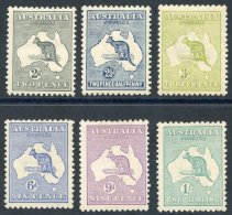 1915-27 (narrow Crown) 2d To 1s, M (odd Blunt Perf), SG.35/40. (6) Cat. £302 - Sonstige & Ohne Zuordnung