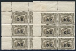 1931 Kingsford Smith 6d 'OS' Official UM Upper Left Corner Blocks Of Six (2), Some Minor Gum Creasing On A Lower Pair, S - Other & Unclassified