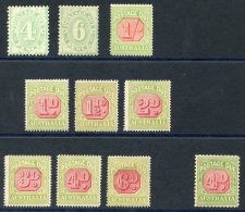 POSTAGE DUES 1906-08 4d M, SG.D49, 1907 6d M, SG.D57, 1913-23 1s M, SG.D85, 1922-30 1d To 4d UM, 6d M, SG.D92/7 Plus 4d - Sonstige & Ohne Zuordnung