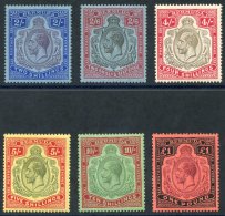 1918-22 MCCA Key Plate High Value Set, Fine M, SG.51b/55. (6) Cat. £600 - Sonstige & Ohne Zuordnung