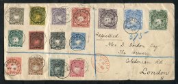 1895 Reg Cover From Mombasa To London, Franked By A Complete Set ½d To 5r (15 Vals), SG.4/19, Tied By Mombasa C.d - Autres & Non Classés