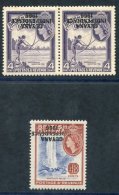 1967-68 Locally Overprinted 4c Pair With INVERTED OVERPRINT UM (tones) SG.423b, 48c INVERTED OVERPRINT UM SG.437a. (3) C - Sonstige & Ohne Zuordnung