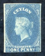 1857-59 1d Blue With Close To Good Margins, Unused Without Gum, Fine. SG.2a, Cat. £1200. - Sonstige & Ohne Zuordnung