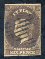 1857-59 6d Deep Brown With Close To Large Margins, Clearly Cancelled, Tiny Thin Towards Foot O/w Fine. RPS Cert. 1982, S - Sonstige & Ohne Zuordnung