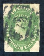 1857-59 1/9d Green With Clear To Large Margins, A Little Heavily Cancelled, Fine RPS Cert. 1985, SG.11, Cat. £800. - Sonstige & Ohne Zuordnung