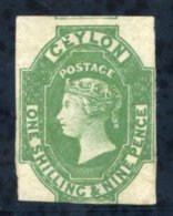 1857-59 1/9d Yellow-green With Mainly Good To Large Margins Showing Portion Of Adjoining Stamp At Top, Just Into At Foot - Sonstige & Ohne Zuordnung