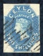 1857-89 2s Dull Blue With Good To Large Margins, Clearly Cancelled, Three Small Thins Though Of Fine Appearance. Rare. S - Sonstige & Ohne Zuordnung
