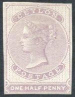 1857-64 No Wmk Imperf On Blued Paper ½d Reddish Lilac, Close To Mainly Large Margins, Unused Without Gum, Fine RP - Sonstige & Ohne Zuordnung