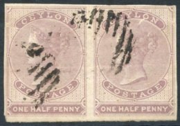 1857-64 No Wmk Imperf On White Paper ½d Light Pinkish Lilac Horizontal Pair With Good To Large Margins, Cancelled - Sonstige & Ohne Zuordnung