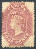 1861-64 4d Dull Rose Intermediate Perf, Unused With Traces Of Original Gum, Good Colour, Fine. SG.21, Cat. £2250. - Sonstige & Ohne Zuordnung