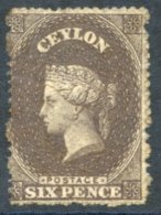 1861-64 6d Brown, Intermediate Perf, Unused Without Gum, Tiny Thin At Top O/w Fine. SG.23, Cat. £3000. - Sonstige & Ohne Zuordnung