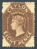 1861-64 8d Brown, Intermediate Perf, Showing Double Perforations At Top, Unused With Part Original Gum, Perfs Virtually - Sonstige & Ohne Zuordnung