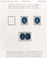 1861-64 2s Deep Blue Horizontal Pair & Singles (2), All Used, Fine, SG.37a, Cat. £800. - Autres & Non Classés