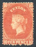 1864 10d Dull Vermilion, Unused With Part Original Gum, Fine, SG.38, Cat. £325. - Autres & Non Classés