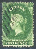 1863-66 2d Yellowish-green, A Narrow Example, Lightly Cancelled, The Usual Perforation Irregularities, Fine, RPS Cert. 1 - Sonstige & Ohne Zuordnung