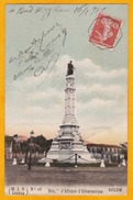 1910 - CP De Belem, Portugal Vers Coutras, Semeuse Camée 10 Centimes - Ligne Maritime K N° 1 Bordeaux Buenos Airres - Postmark Collection