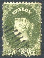 1863-66 5d Grey-olive, Neatly Cancelled By Oval Of Bars, Fine, SG.54, Cat. £425. - Autres & Non Classés