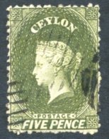 1863-66 5d Grey-olive With Wmk Reversed, Fine Used, SG.54ax, Cat. £350. - Sonstige & Ohne Zuordnung