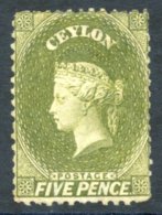 1863-66 5d Yellow-olive, Unused With Small Part O.g, The Odd Short Perf O/w Fine, SG.54b, Cat. £900. - Sonstige & Ohne Zuordnung