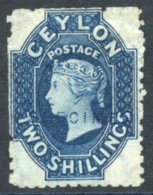 1863-66 2s Steel Blue Perf 12½, Hand Stamped 'SPECIMEN' (Type D5) In Blue, No Gum, Thinned & Perfs Clipped In - Sonstige & Ohne Zuordnung