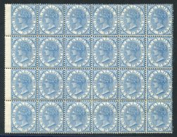 1866-68 CCC 1d Blue, Block Of Twenty Four (6x4) With Mainly Large Part O.g, Two With Black Adherence On Reverse And The - Sonstige & Ohne Zuordnung